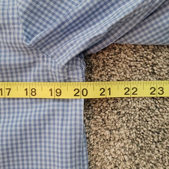 Boys Vineyard Vines Blue Checked Button Down Whale Shirt  X-Large 18 - Picture 5 of 8